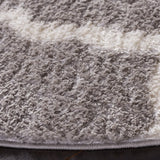 Safavieh Tahoe Shag 6'-7" x 6'-7" Rug in Grey / White