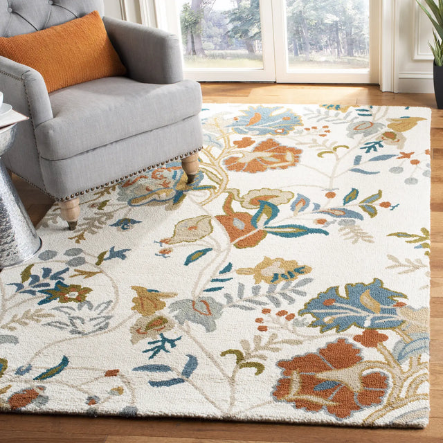 Safavieh Blossom 5'-0" x 8'-0" Rug in Ivory / Blue