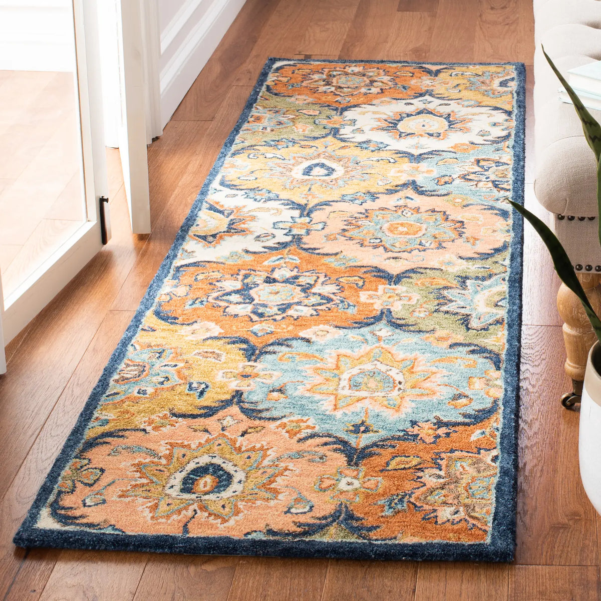 Safavieh Heritage 2'-3" x 8'-0" Rug in Blue / Rust