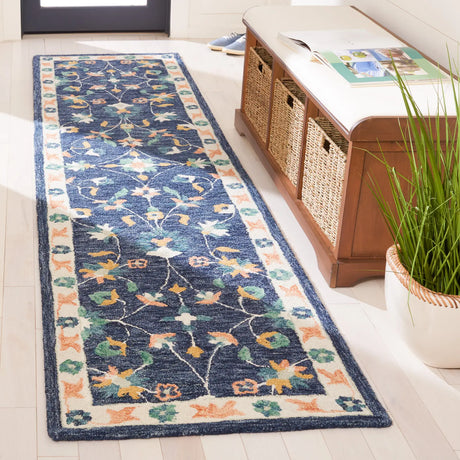 Safavieh Micro-Loop 2'-3" x 9'-0" Rug in Blue / Ivory