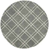 Safavieh Himalaya 6'-0" x 6'-0" Rug in Dark Grey / Ivory