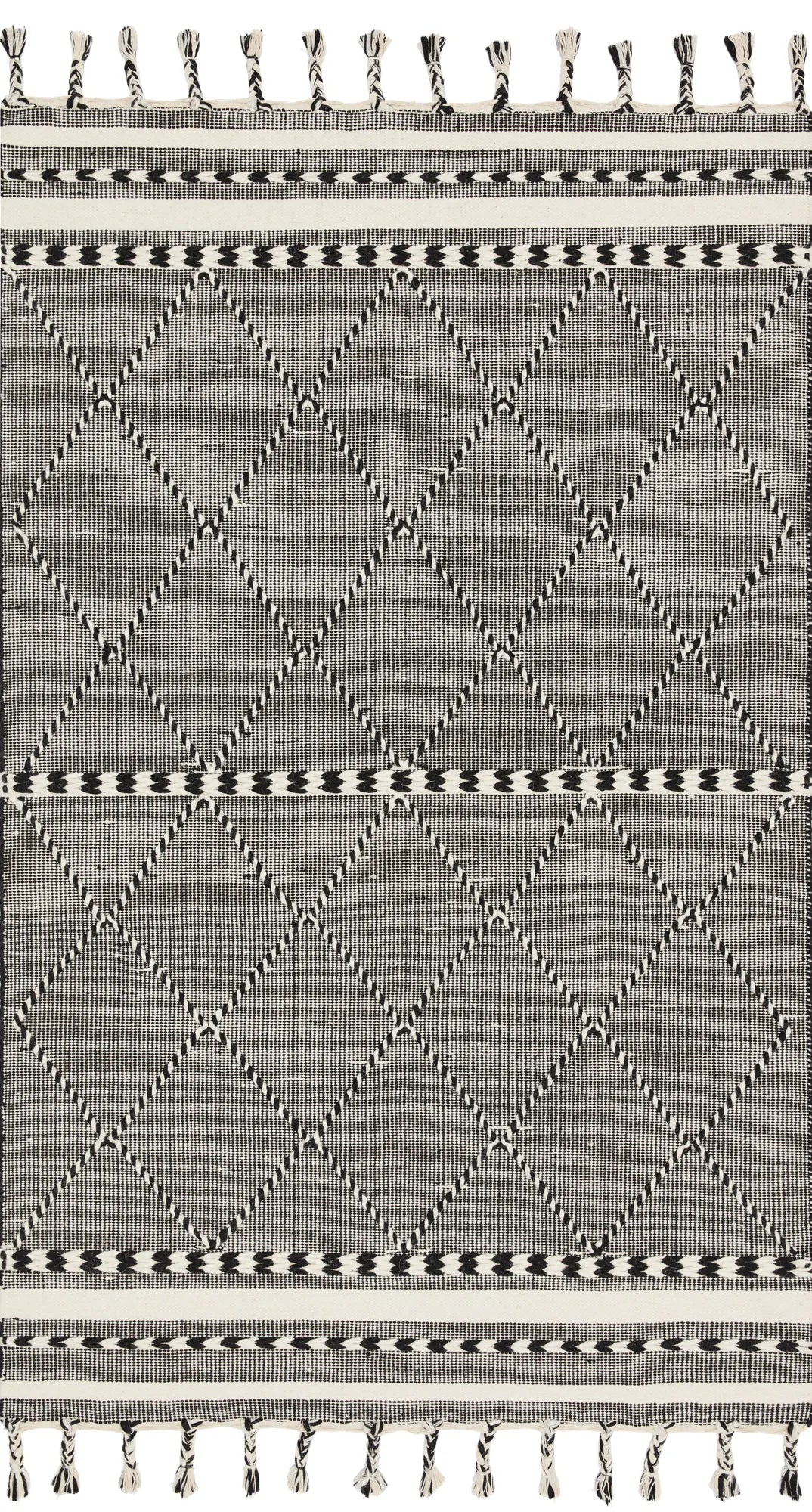 Loloi Sawyer Saw-01 Black Rugs - main flat
