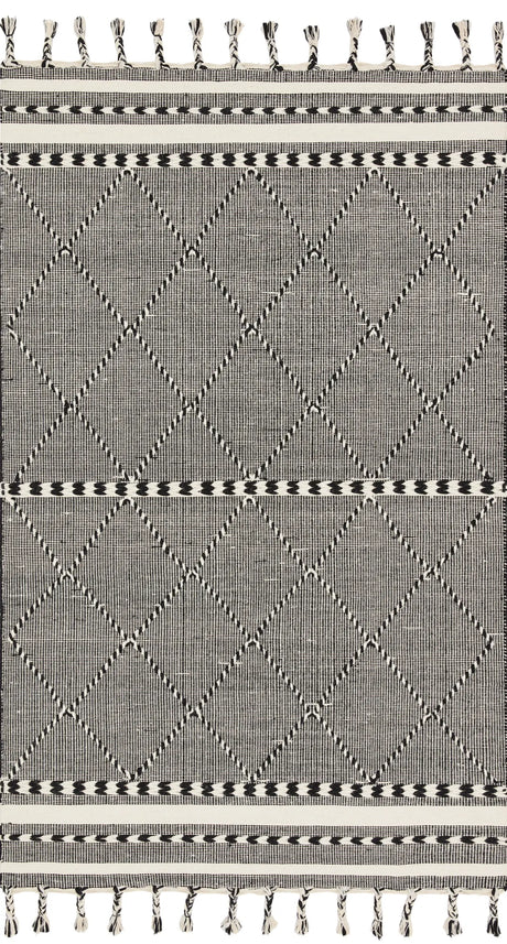 Loloi Sawyer Saw-01 Black Rugs - main flat