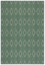 Safavieh Courtyard 4'-0" x 5'-7" Rug in Dark Green / Beige