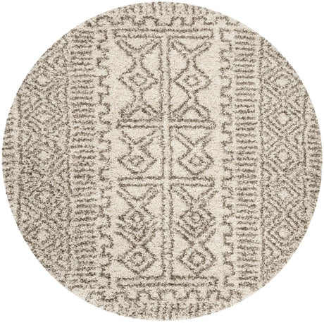 Safavieh Hudson Shag 5'-0" x 5'-0" Rug in Ivory / Grey