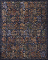 Loloi Winchester WNC-04 Traditional Power Loomed Navy, Multi Rug - main flat