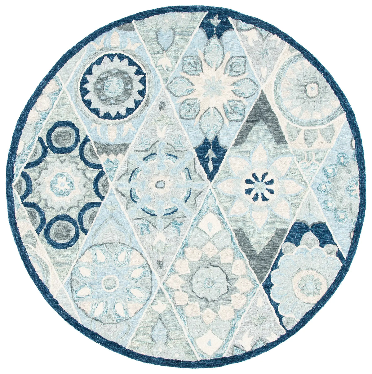 Safavieh Suzani 6'-0" x 6'-0" Rug in Blue / Ivory