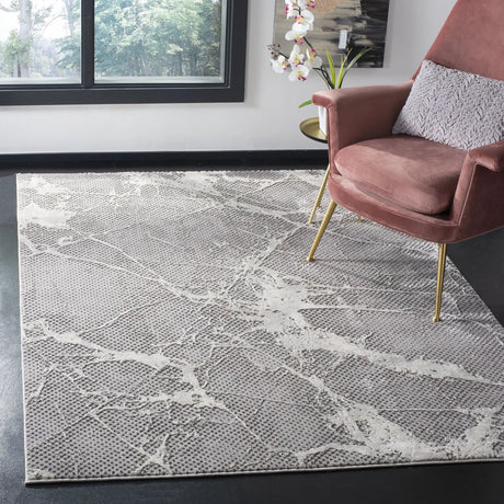 Safavieh Lurex 100 4'-0" x 6'-0" Rug in Grey / Ivory