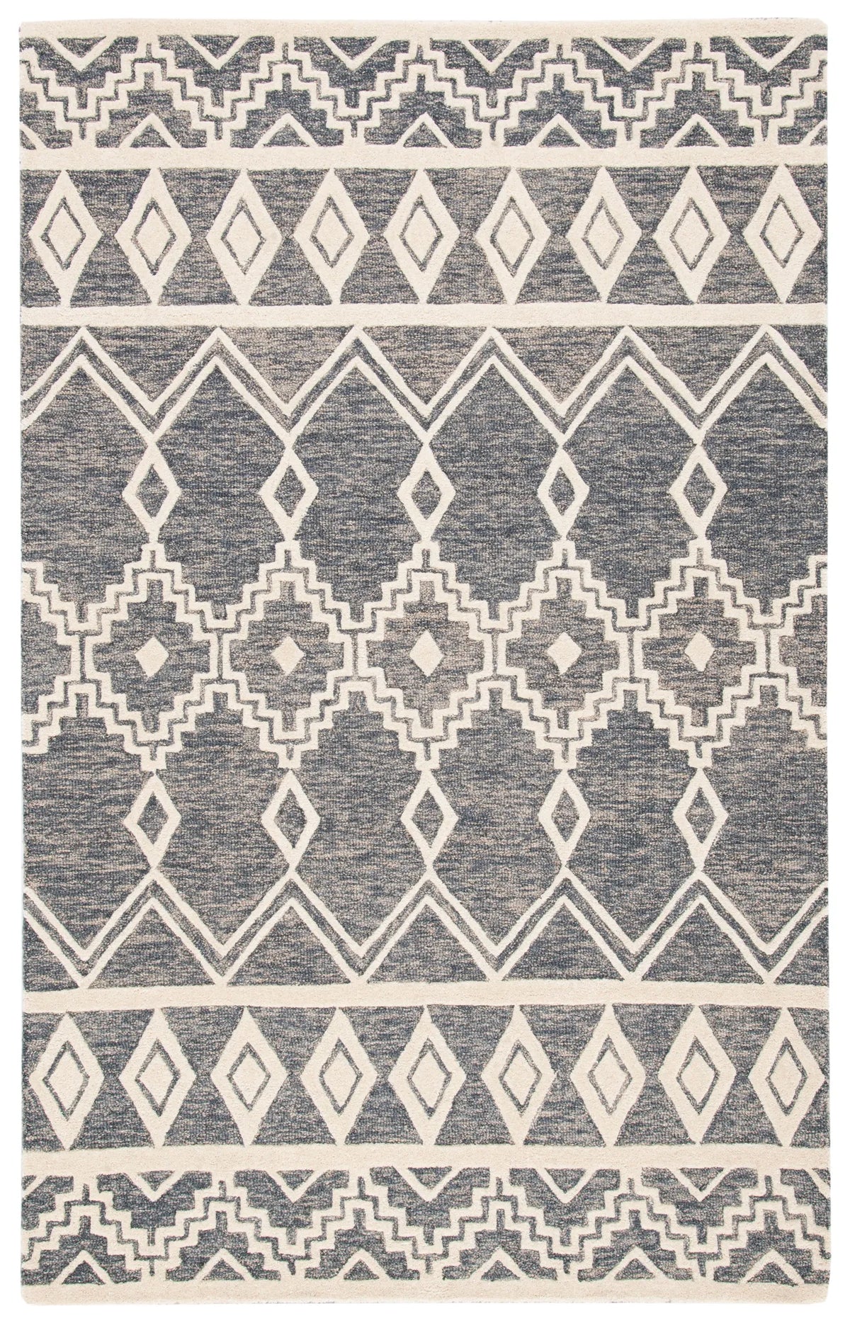 Safavieh Abstract 4'-0" x 6'-0" Rug in Grey / Ivory