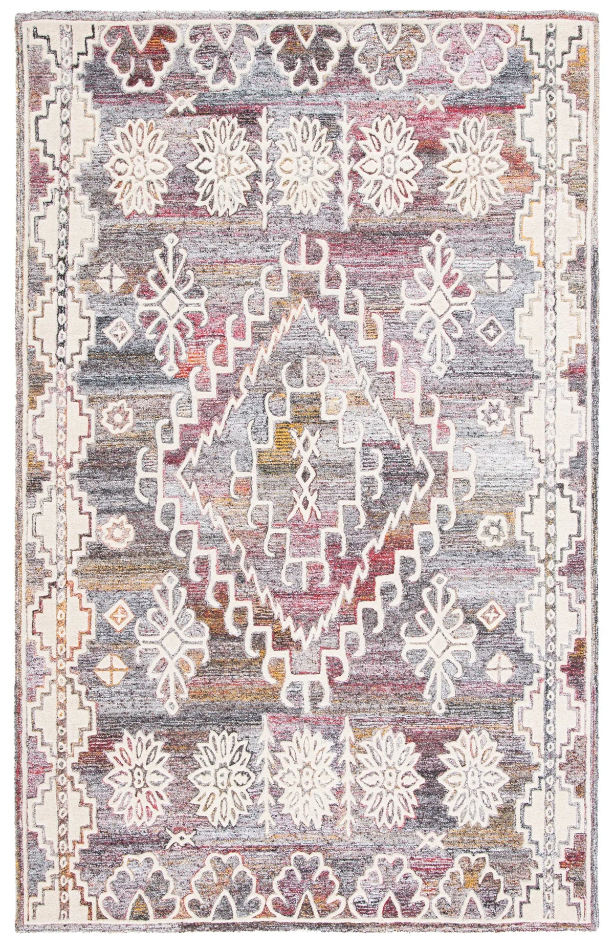Safavieh Metro 4'-0" x 6'-0" Rug in Red / Ivory