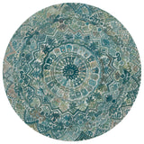 Safavieh Marquee 6'-0" x 6'-0" Rug in Aqua / Green