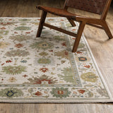 Oriental Weavers Sphinx ELIANA ELI10 Ivory Floral Rugs - angle/detail