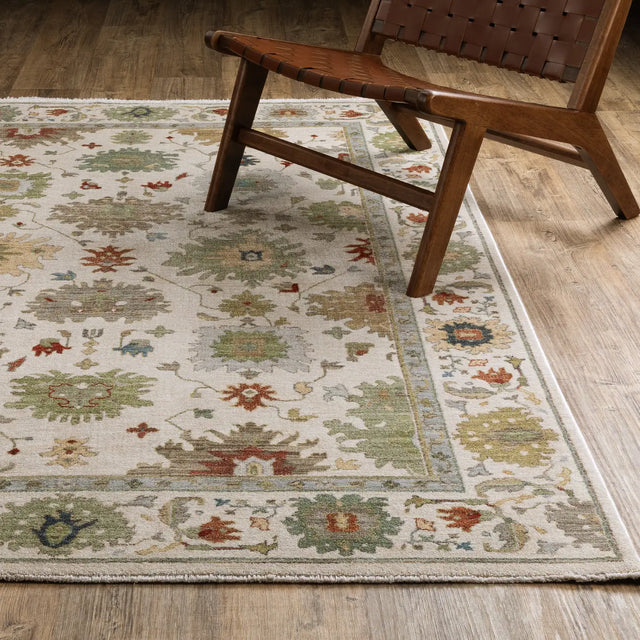 Oriental Weavers Sphinx ELIANA ELI10 Ivory Floral Rugs - angle/detail