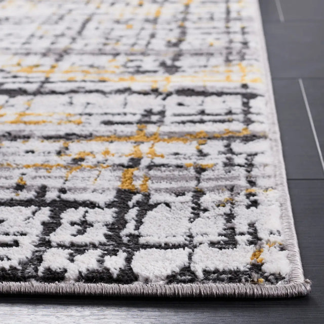 Safavieh Amelia 4'-5" x 6'-5" Rug in Charcoal / Gold