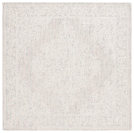 Safavieh Ebony 6'-0" x 6'-0" Rug in Light Grey / Ivory