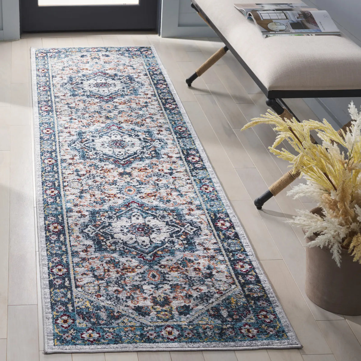 Safavieh Bayside 2'-2" x 8'-0" Rug in Blue / Grey