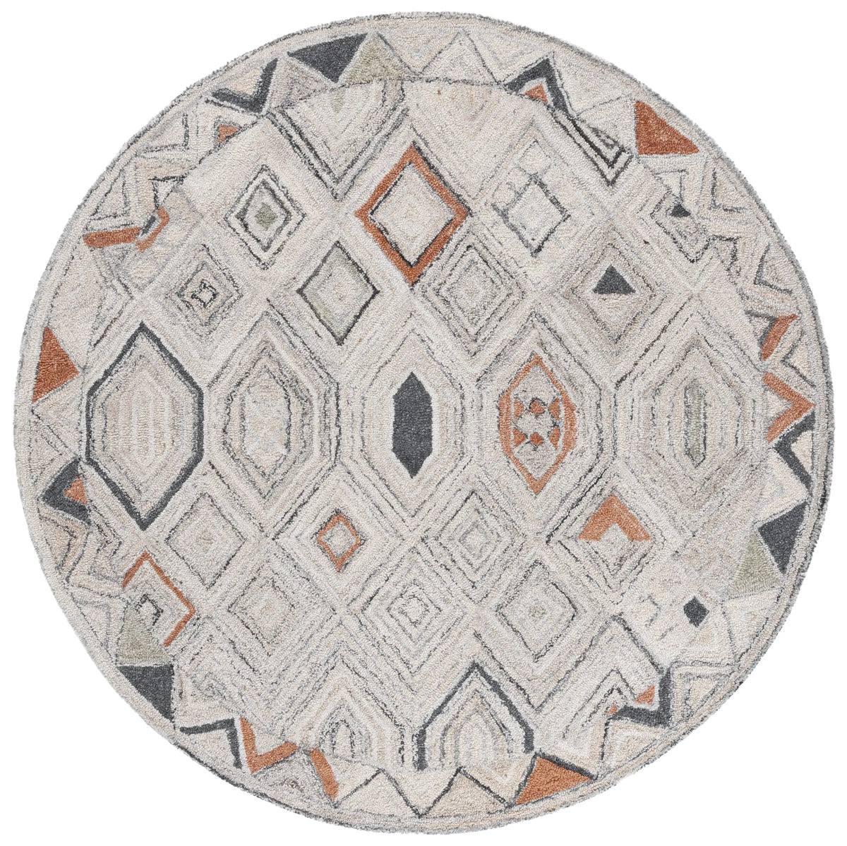 Safavieh Marquee 6'-0" x 6'-0" Rug in Rust / Grey