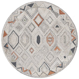 Safavieh Marquee 6'-0" x 6'-0" Rug in Rust / Grey