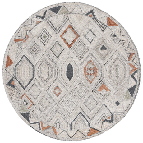 Safavieh Marquee 6'-0" x 6'-0" Rug in Rust / Grey