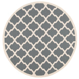 Safavieh Courtyard 5'-3" x 5'-3" Rug in Anthracite / Beige