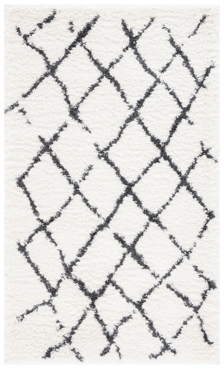 Safavieh Berber Shag 3'-0" x 5'-0" Rug in Creme / Brown