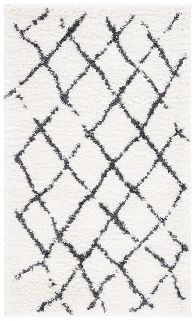 Safavieh Berber Shag 3'-0" x 5'-0" Rug in Creme / Brown