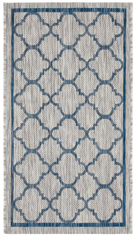 Safavieh Courtyard 2'-0" x 3'-7" Rug in Grey / Navy