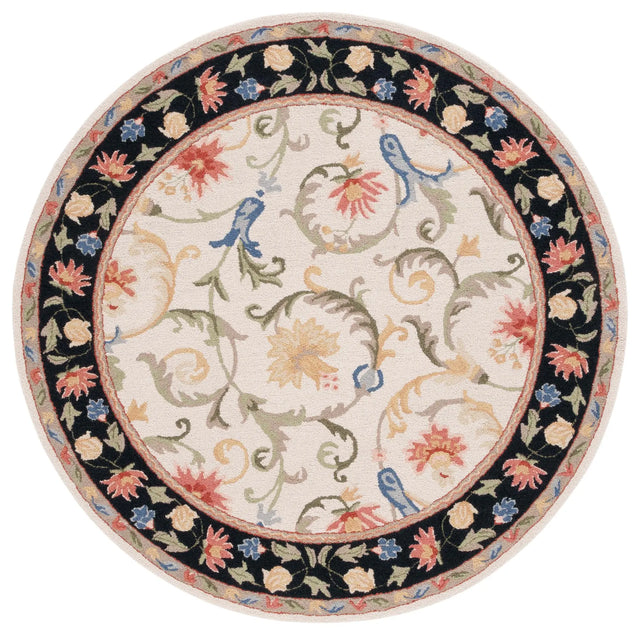 Safavieh Chelsea 5'-6" x 5'-6" Rug in Ivory / Black