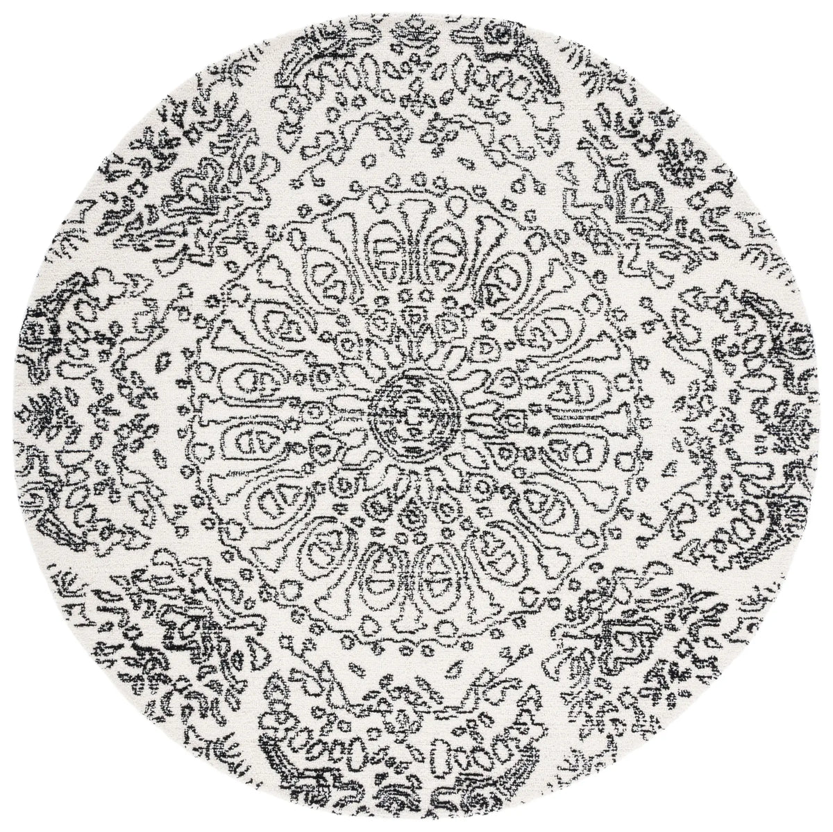 Safavieh Metro 6'-0" x 6'-0" Rug in Ivory / Black