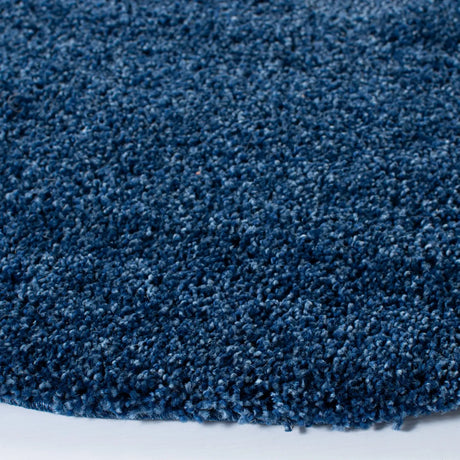Safavieh Florida Shag 6'-7" x 6'-7" Rug in Dark Blue / Ivory