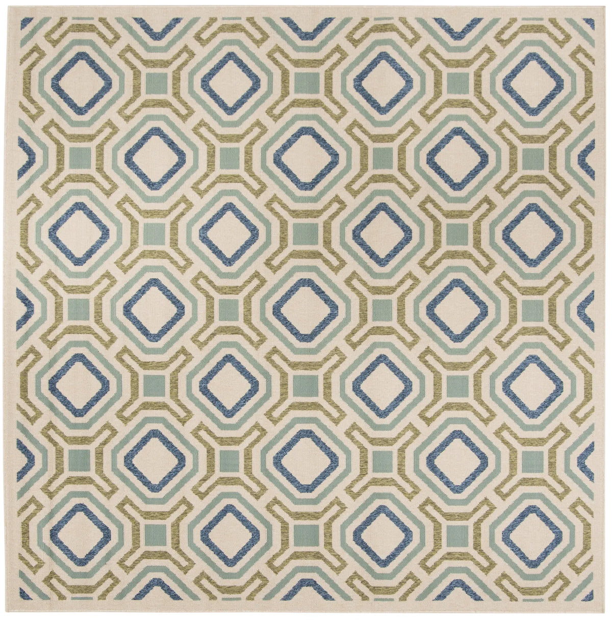Safavieh Veranda 6'-7" x 6'-7" Rug in Cream / Green