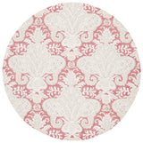 Safavieh Micro-Loop 5'-0" x 5'-0" Rug in Pink / Beige