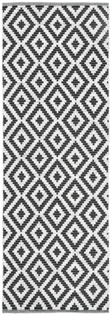 Safavieh Montauk 2'-3" x 7'-0" Rug in Black / Ivory
