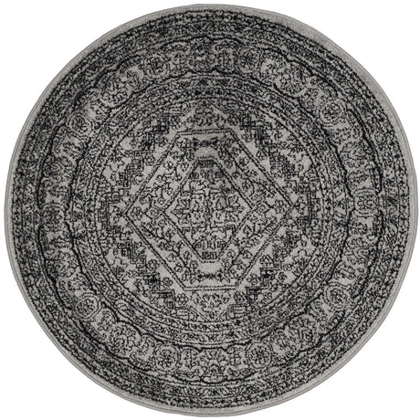 Safavieh Adirondack 4'-0" x 4'-0" Rug in Silver / Black