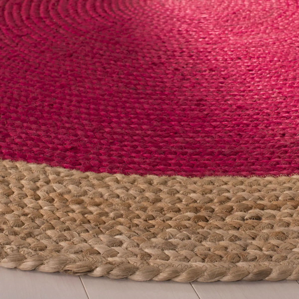 Safavieh Natural Fiber 5'-0" x 5'-0" Rug in Fuchsia / Natural