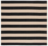 Safavieh Courtyard 6'-7" x 6'-7" Rug in Beige / Black