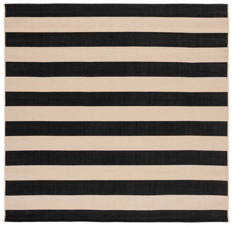 Safavieh Courtyard 6'-7" x 6'-7" Rug in Beige / Black