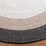 Safavieh Braided 5'-0" x 7'-0" Rug in Charcoal / Ivory