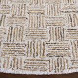 Safavieh Micro-Loop 5'-0" x 5'-0" Rug in Taupe / Ivory