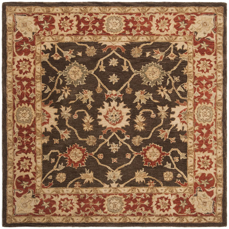 Safavieh Anatolia 6'-0" x 6'-0" Rug in Olive / Rust
