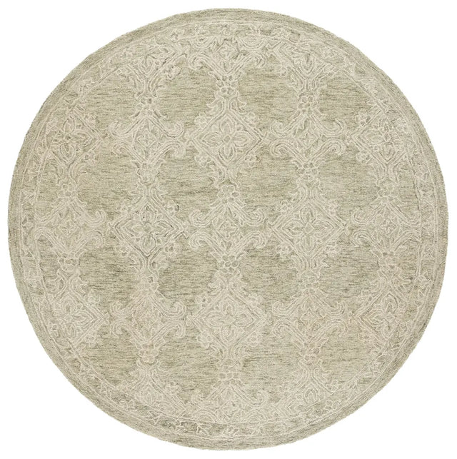 Safavieh Abstract 6'-0" x 6'-0" Rug in Green / Ivory
