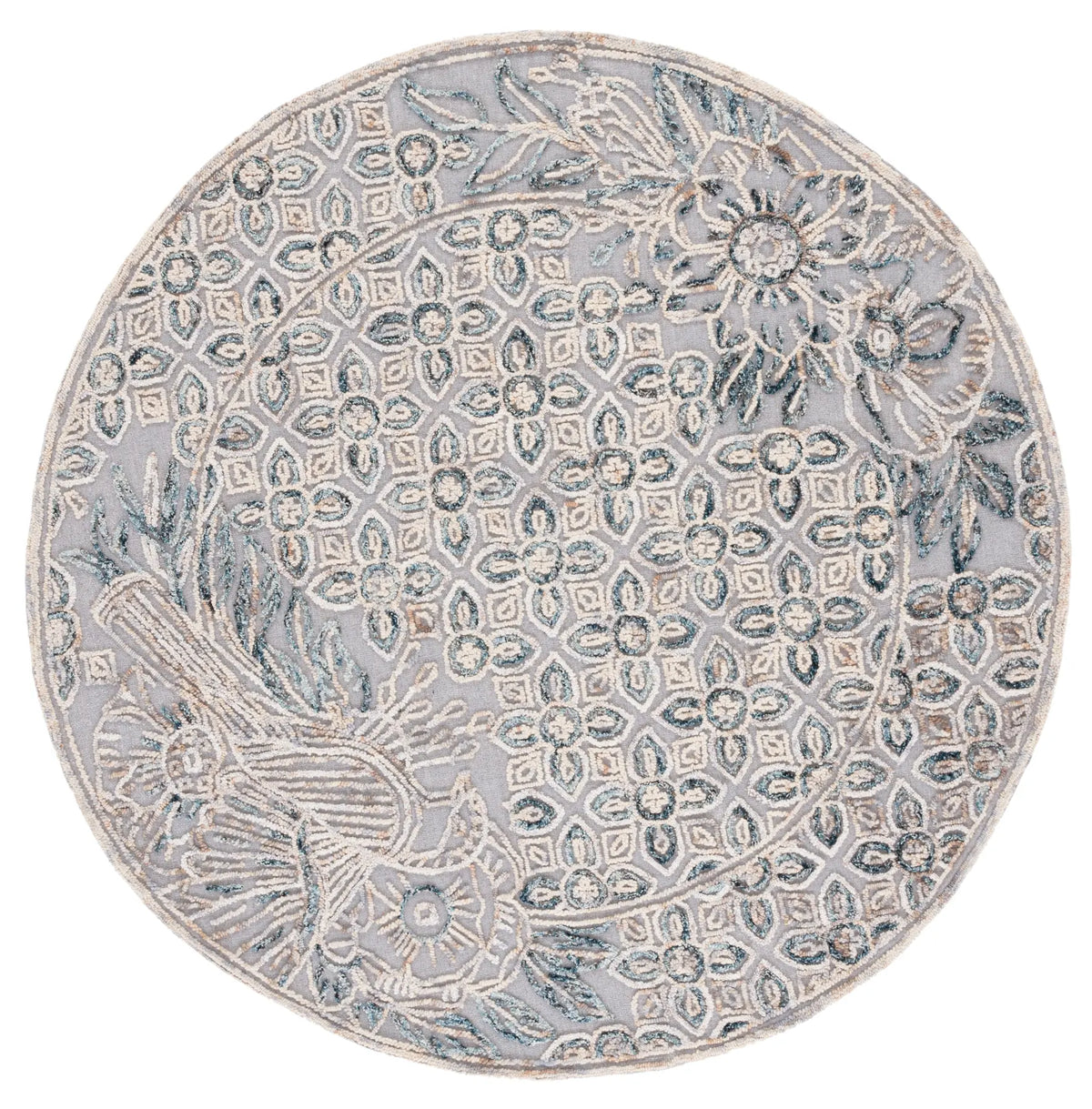 Safavieh Trace 6'-0" x 6'-0" Rug in Grey / Beige