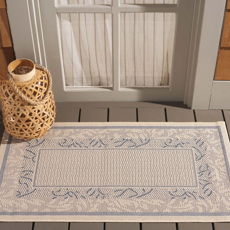 Safavieh Courtyard 2'-0" x 3'-7" Rug in Natural / Blue