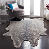 Safavieh Faux Cowhide 5'-0" x 6'-5" Rug in Dark Grey / Silver