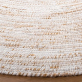 Safavieh Braided 5'-0" x 5'-0" Rug in Ivory / Brown