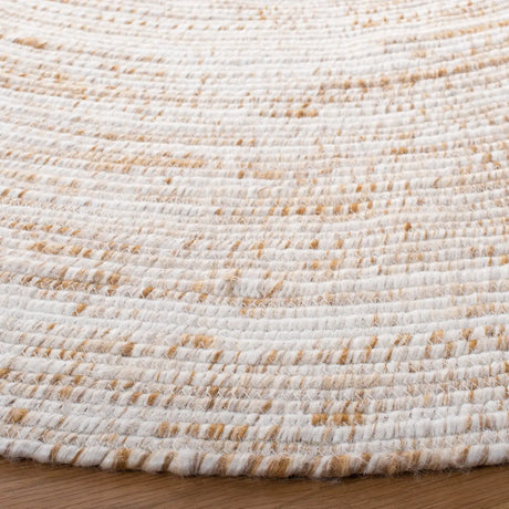 Safavieh Braided 5'-0" x 5'-0" Rug in Ivory / Brown