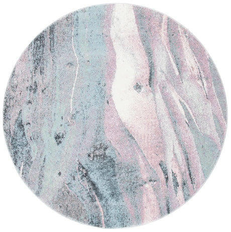 Safavieh Glacier 5'-3" x 5'-3" Rug in Pink / Blue