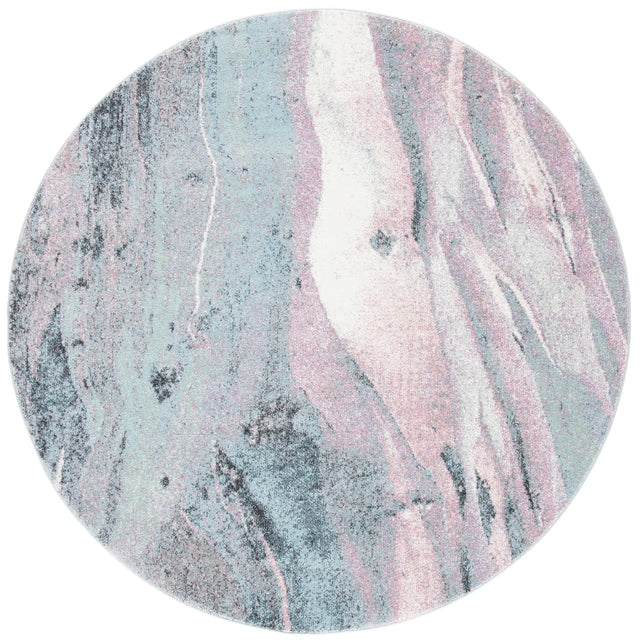 Safavieh Glacier 5'-3" x 5'-3" Rug in Pink / Blue