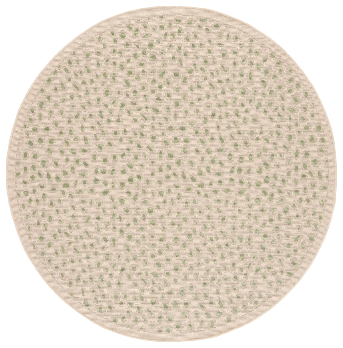 Safavieh Courtyard 6'-7" x 6'-7" Rug in Beige / Green