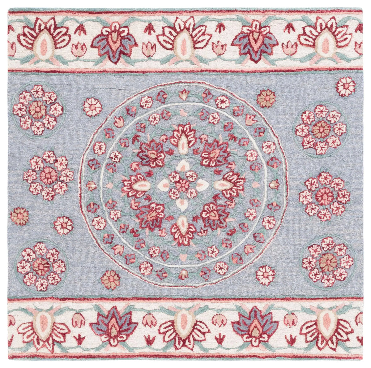 Safavieh Bellagio 5'-0" x 5'-0" Rug in Dark Grey / Ivory